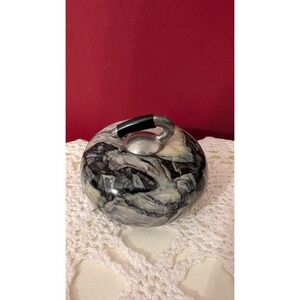 Vintage Skye Marble Curling Stone Paperweight The Stone House Avoch Scotland